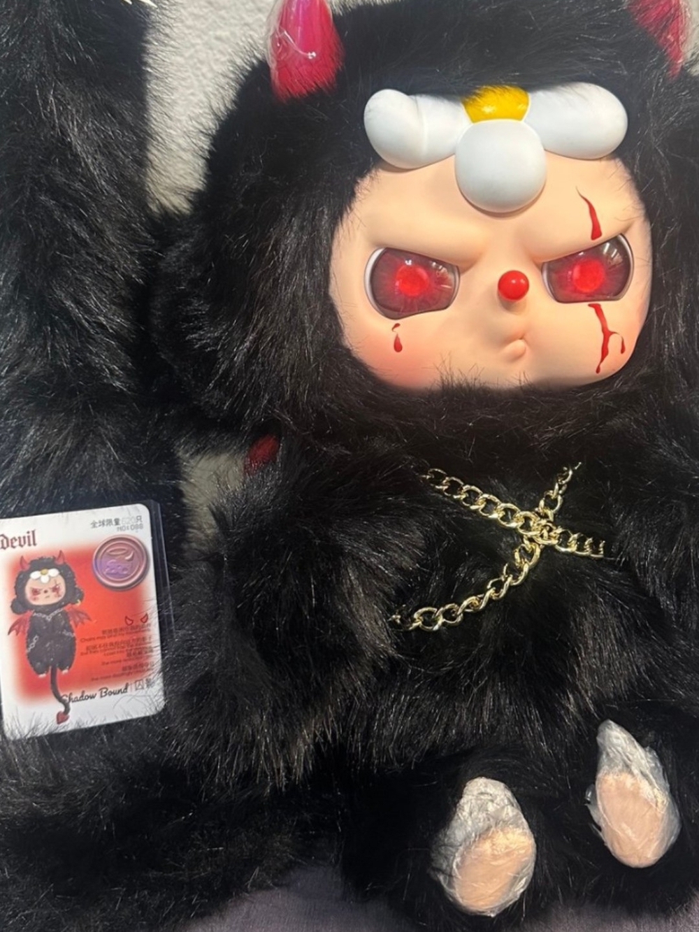 Sd3,Boundless Black Furry Devil Doll 600% with Red Sparkly Eyes) #16O LIMITED ED